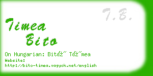 timea bito business card